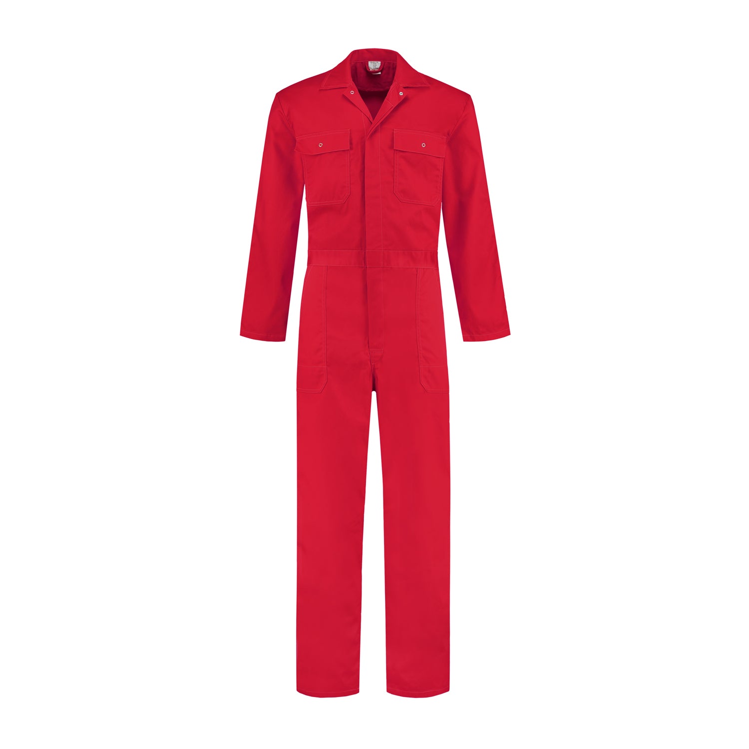 Overall polyester/katoen rood