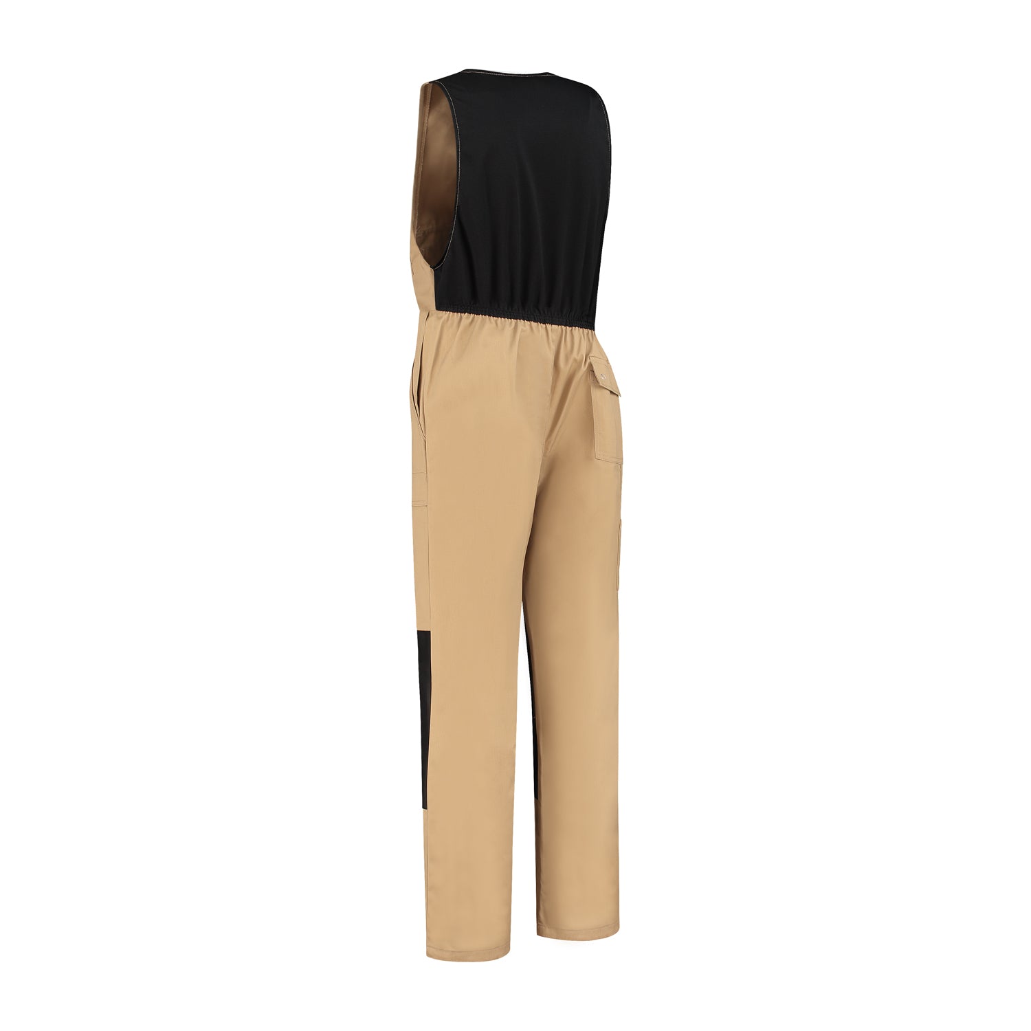 Bodybroek katoen/polyester kaki/zwart