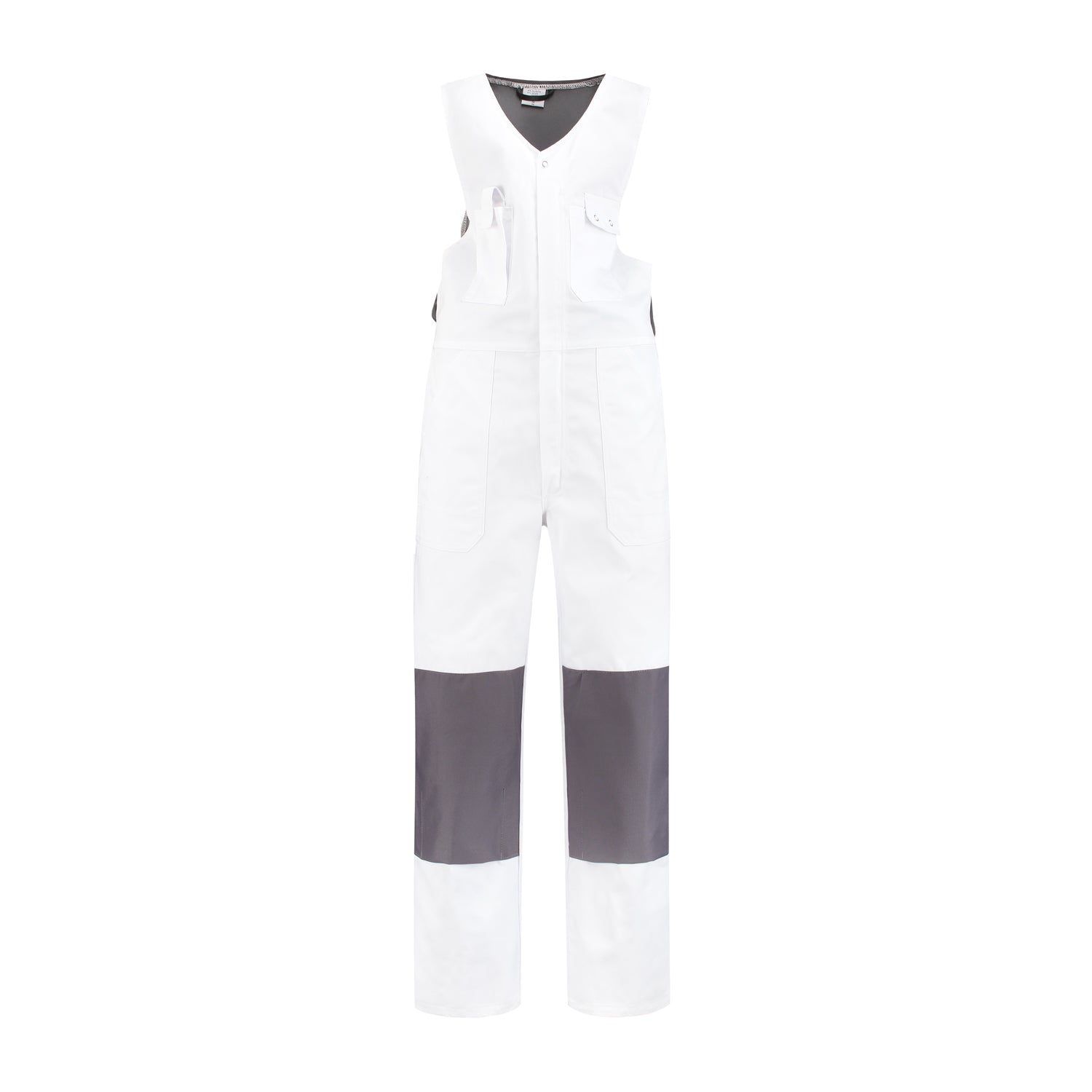 Bodybroek katoen/polyester wit/grijs