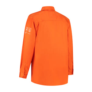 Vlamvertragende blouse antistatisch oranje