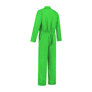 Kinderoverall polyester/katoen appelgroen