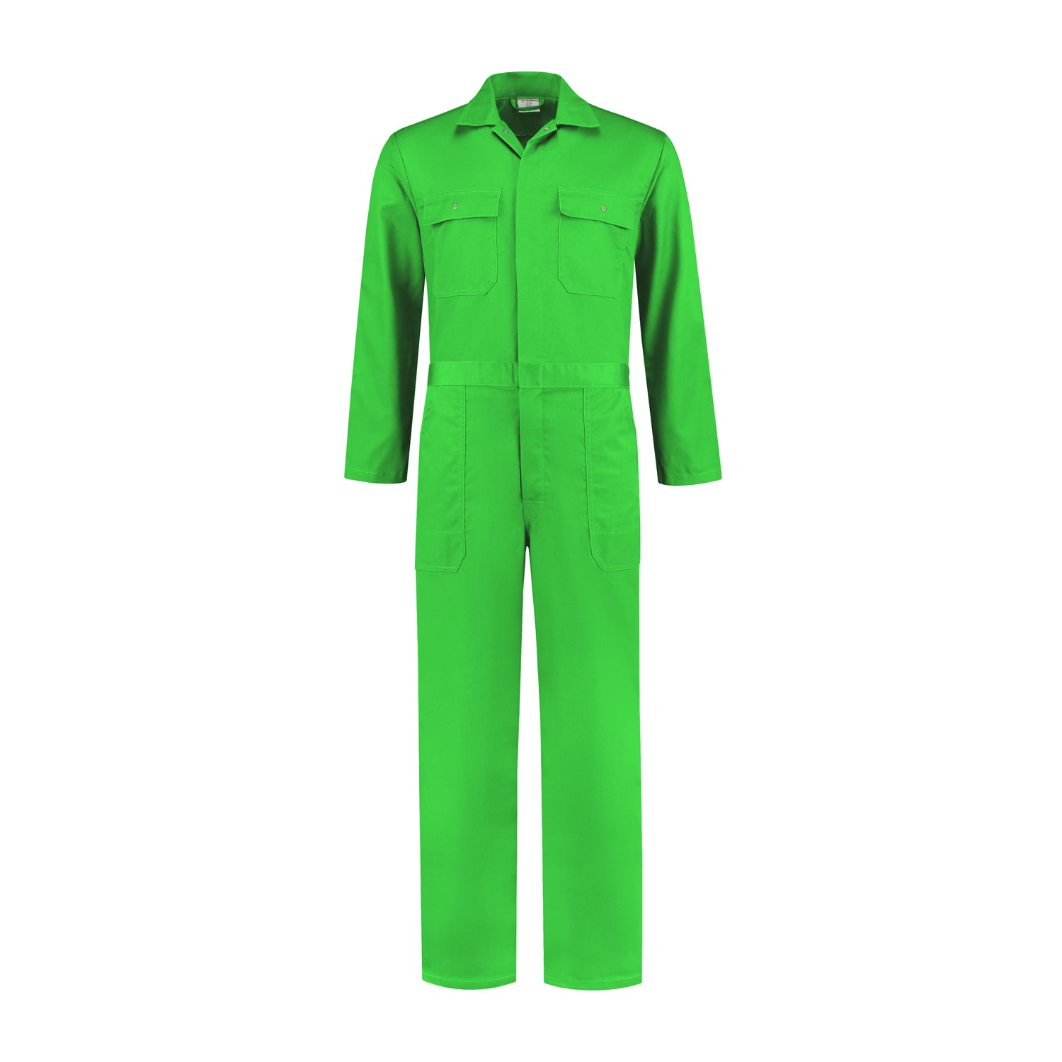 Kinderoverall polyester/katoen appelgroen