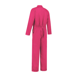 Kinderoverall polyester/katoen fuchsia