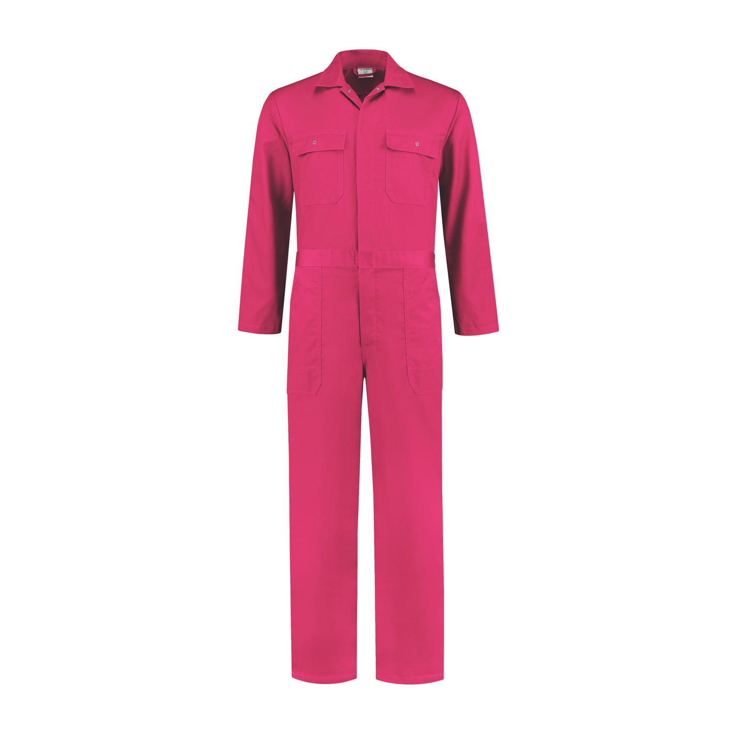 Kinderoverall polyester/katoen fuchsia