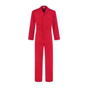 Kinderoverall polyester/katoen rood