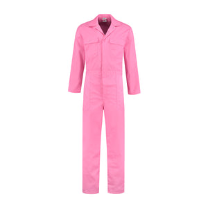 Kinderoverall polyester/katoen roze