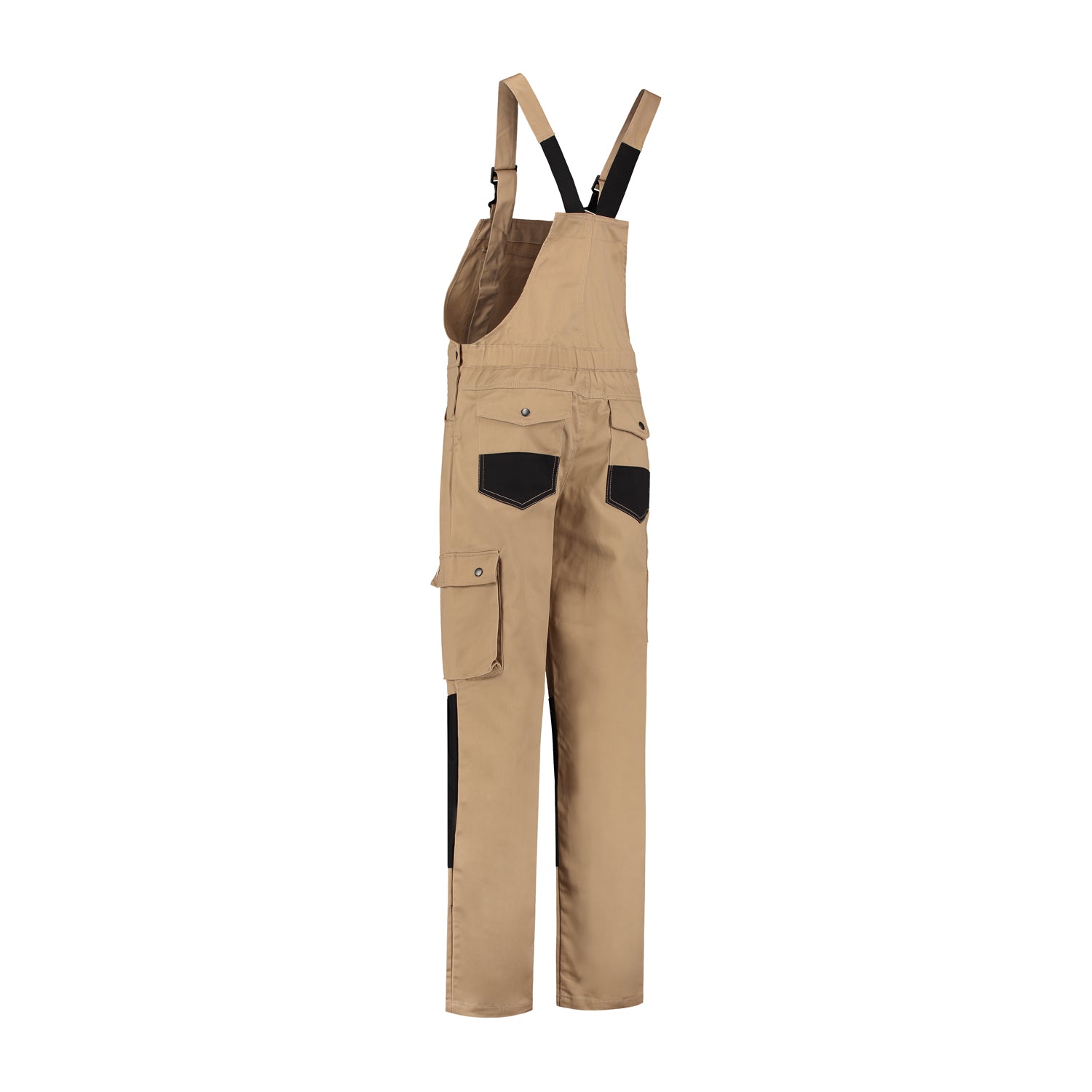 Tuinoverall katoen/polyester kaki/zwart