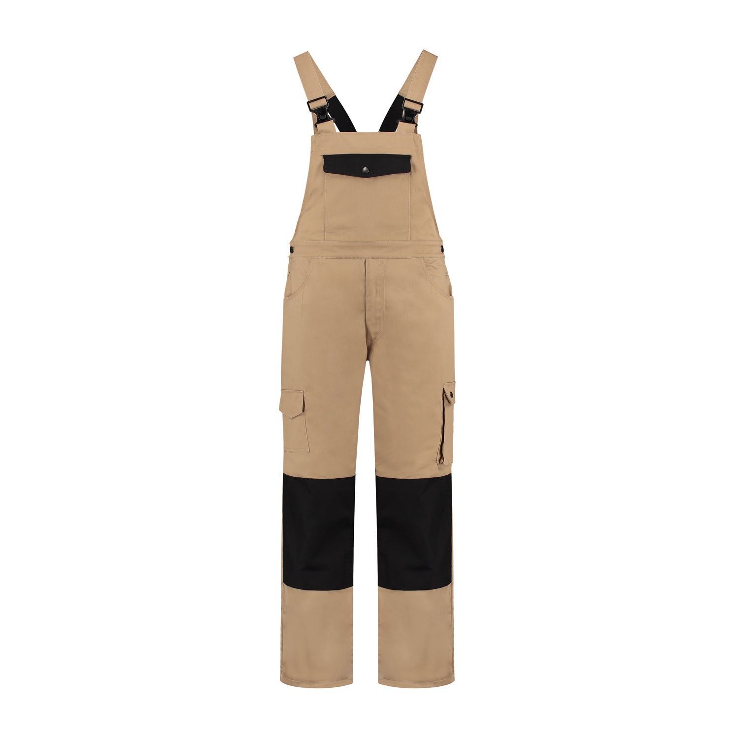 Tuinoverall katoen/polyester kaki/zwart