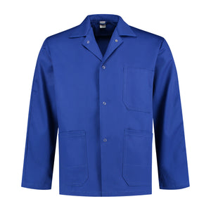 Werkjas polyester/katoen korenblauw